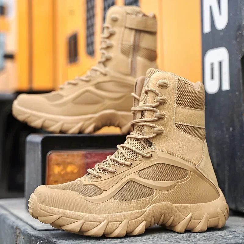 Men's Desert Boots Outdoor Non-slip Tactical Boots Hiking Desert Ankle Hunting Shoes Work Safety Men Boots Botines Zapatos