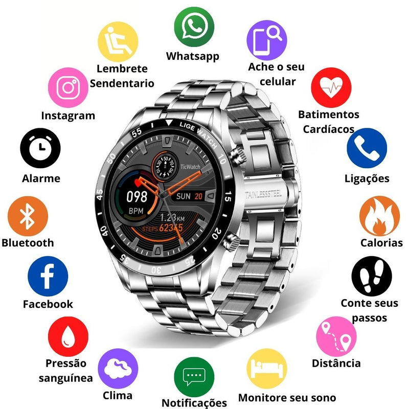 Smartwatch de Luxo Original - Modern Iron 2024